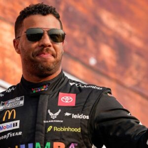NASCAR Cup Series driver Bubba Wallace is introduced before the Cracker Barrel 400 at Nashville Superspeedway in Lebanon, Tenn.