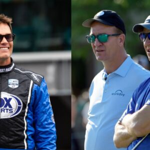 Tom Brady, Peyton Manning with Eli Manning