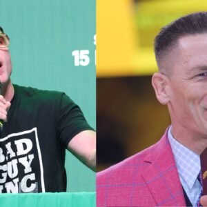 Chael Sonnen (L) John Cena (R)