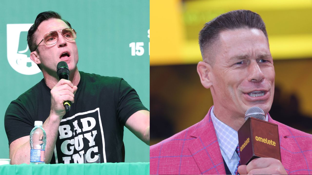 Chael Sonnen (L) John Cena (R)