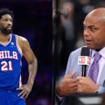 Joel Embiid (L) and Charles Barkley (R)