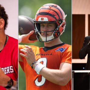 Patrick Mahomes, Joe Burrow, and Brad Pitt