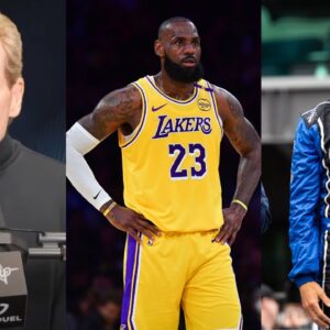 Skip Bayless (L), LeBron James (C), Tom Brady (R)