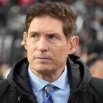 Steve Young attends the game between the Las Vegas Raiders and the Kansas City Chiefs at Allegiant Stadium.
