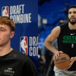 Cooper Flagg (L) and Jayson Tatum (R)