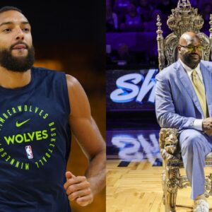 Rudy Gobert (L), Shaquille O'Neal (R)