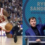 Michael Jordan (L), Bob Costas (R)