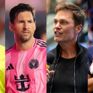 Neymar Jr., Lionel Messi, Tom Brady, Kylian Mbappe