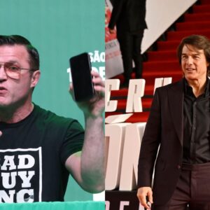 Chael Sonnen (L) and Tom Cruise (R)