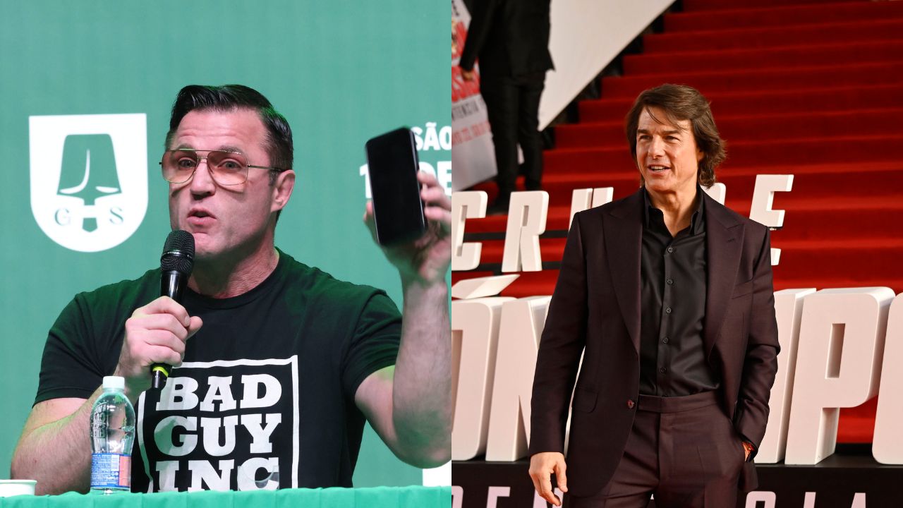 Chael Sonnen (L) and Tom Cruise (R)