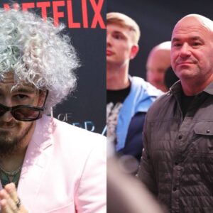 Sean O'Malley (L) and Dana White (R)