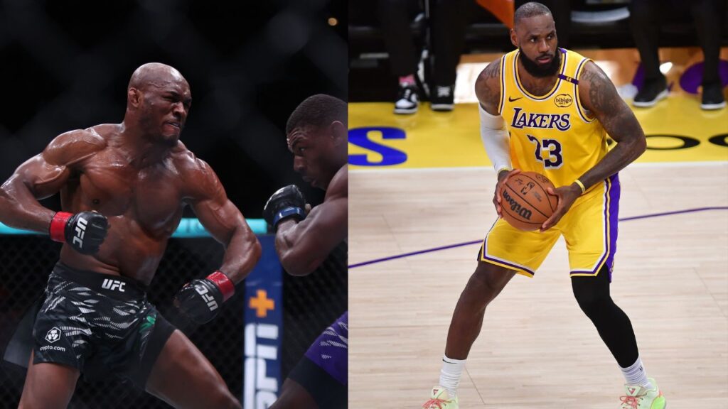 Kamaru Usman (L), LeBron James (R)