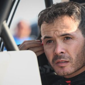 Kyle Larson (57) gets ready to hit the track at the World of Outlaws sprint car event Friday, June 6, 2025, at the Plymouth Dirt Track in Plymouth, Wisconsin.