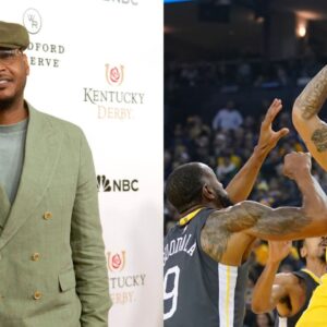 Carmelo Anthony (L), Michael Beasley (R)