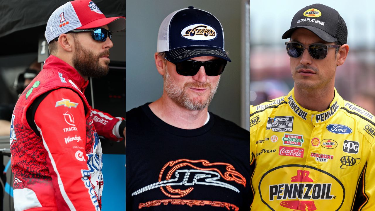 Ross Chastain, Dale Earnhardt Jr. and Joey Logano