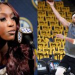 Flau’jae Johnson (L), Klay Thompson (R)