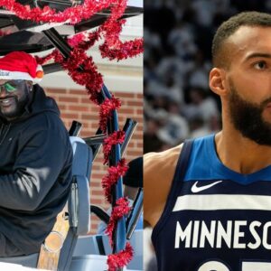 Shaquille O’Neal (L), Rudy Gobert (R)