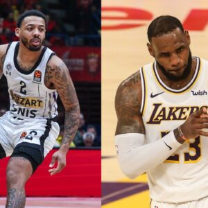 Carlik Jones (L), LeBron James (R)