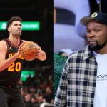 Georges Niang (L) and Kevin Durant (R)