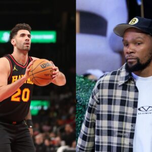 Georges Niang (L) and Kevin Durant (R)