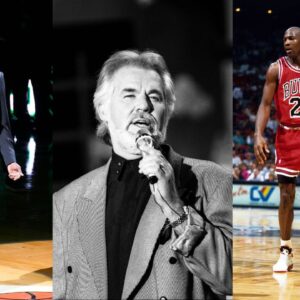 Kevin Garnett (L), Kenny Rogers (C), Michael Jordan (R)