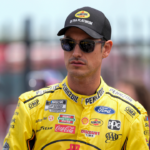 May 24, 2025; Concord, North Carolina, USA; NASCAR Cup Series driver Joey Logano (22) during qualifying at Charlotte Motor Speedway. Mandatory Credit: Jim Dedmon-Imagn Images