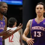 Kevin Durant (L) and Steve Nash (R)