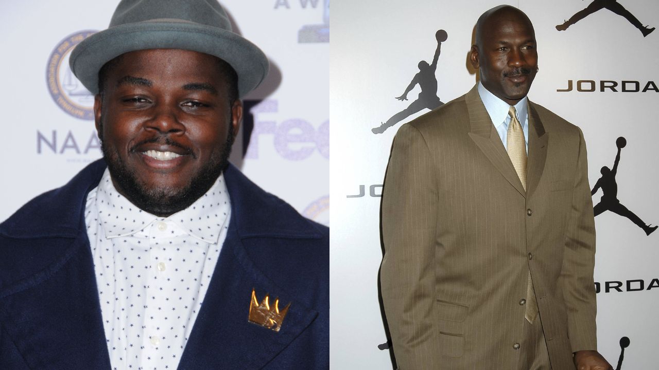 Catfish Jean (L), Michael Jordan (R)