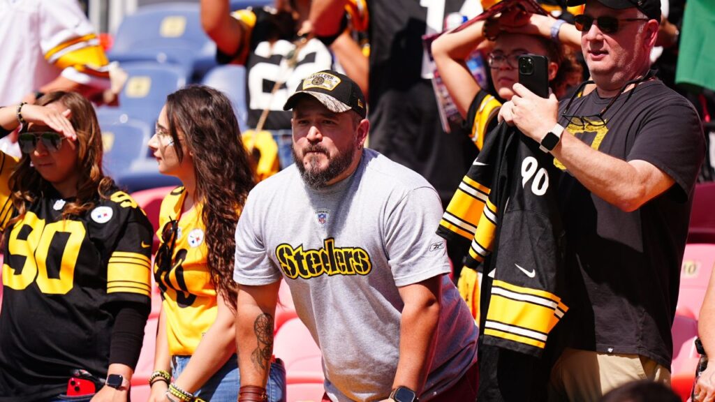 Pittsburgh Steelers fans before a game against the Denver Broncos at Empower Field at Mile High.