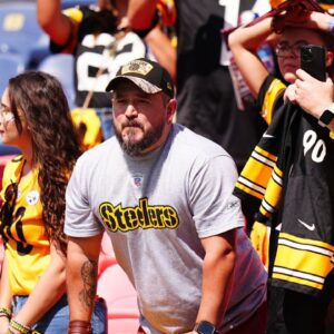 Pittsburgh Steelers fans before a game against the Denver Broncos at Empower Field at Mile High.