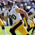 Pittsburgh Steelers linebacker TJ Watt (90) defends a pass against the Baltimore Ravens at M&T Bank Stadium.