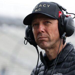 Former NASCAR Cup Series driver Matt Kenseth looks on during practice and qualifying for the Wurth 400 at Dover Motor Speedway.