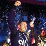 NASCAR Cup Series driver Alex Bowman (48) reacts after winning the Grant Park 165 at Chicago Street Race.