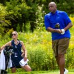Former NBA player Charles Barkley hits a tee shot during the LIV Invitational Pro-Am at Trump National Golf Club Bedminster.