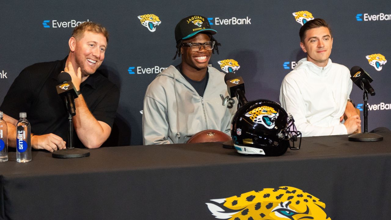 Liam Coen, Travis Hunter, and James Gladstone