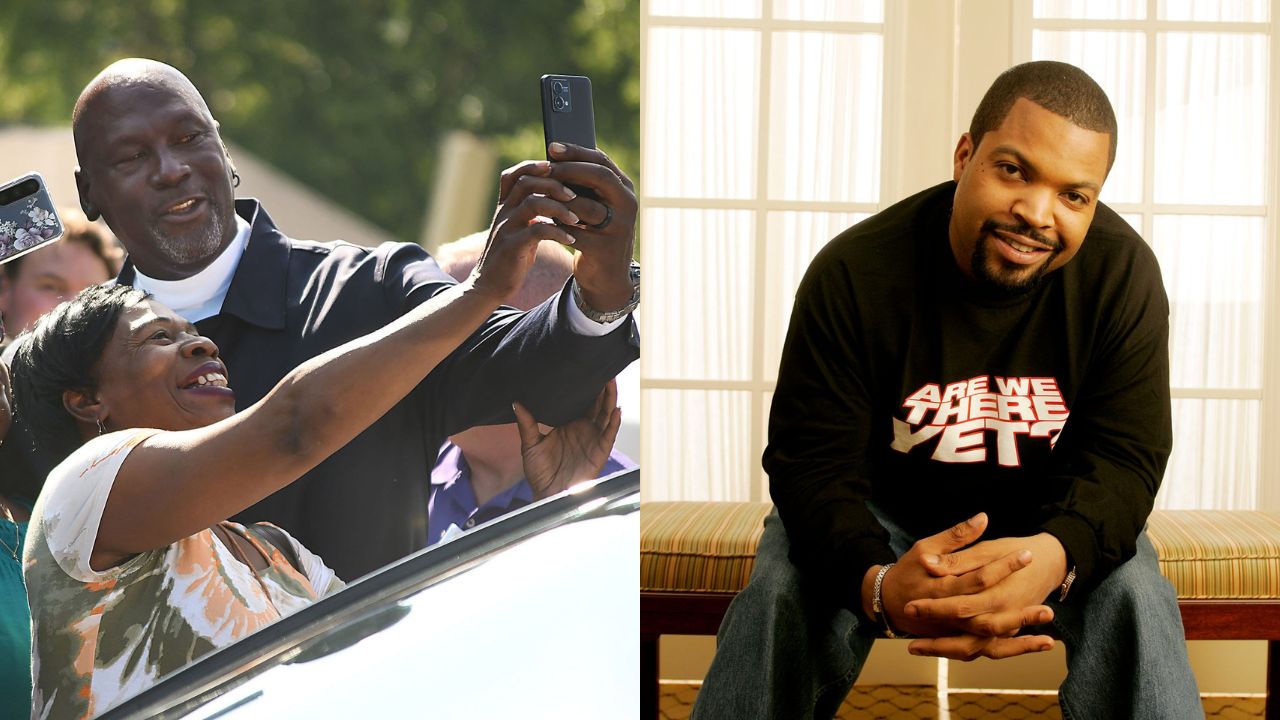 Michael Jordan (L), Ice Cube (R)