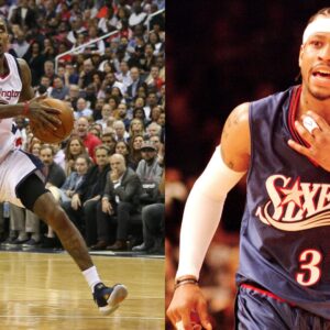 Brandon Jennings (L) and Allen Iverson (R)