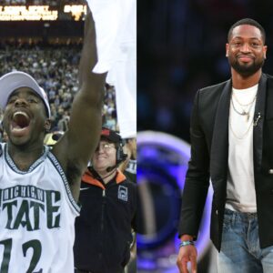 Mateen Cleaves (L) and Dwayne Wade (R)