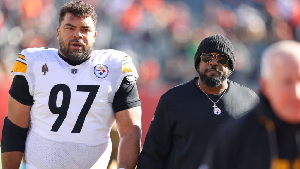 Cam Heyward and Mike Tomlin