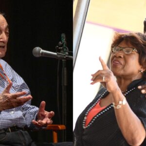 Sonny Vaccaro (L), Michael and Deloris Jordan (R)