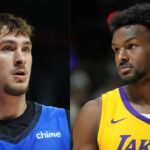 Cooper Flagg (L), Bronny James (R)