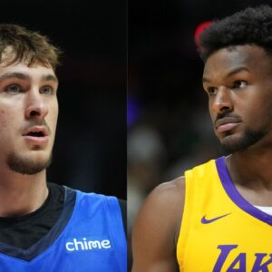 Cooper Flagg (L), Bronny James (R)