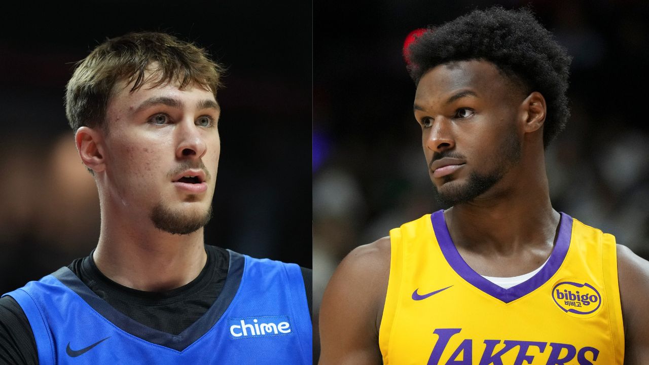 Cooper Flagg (L), Bronny James (R)