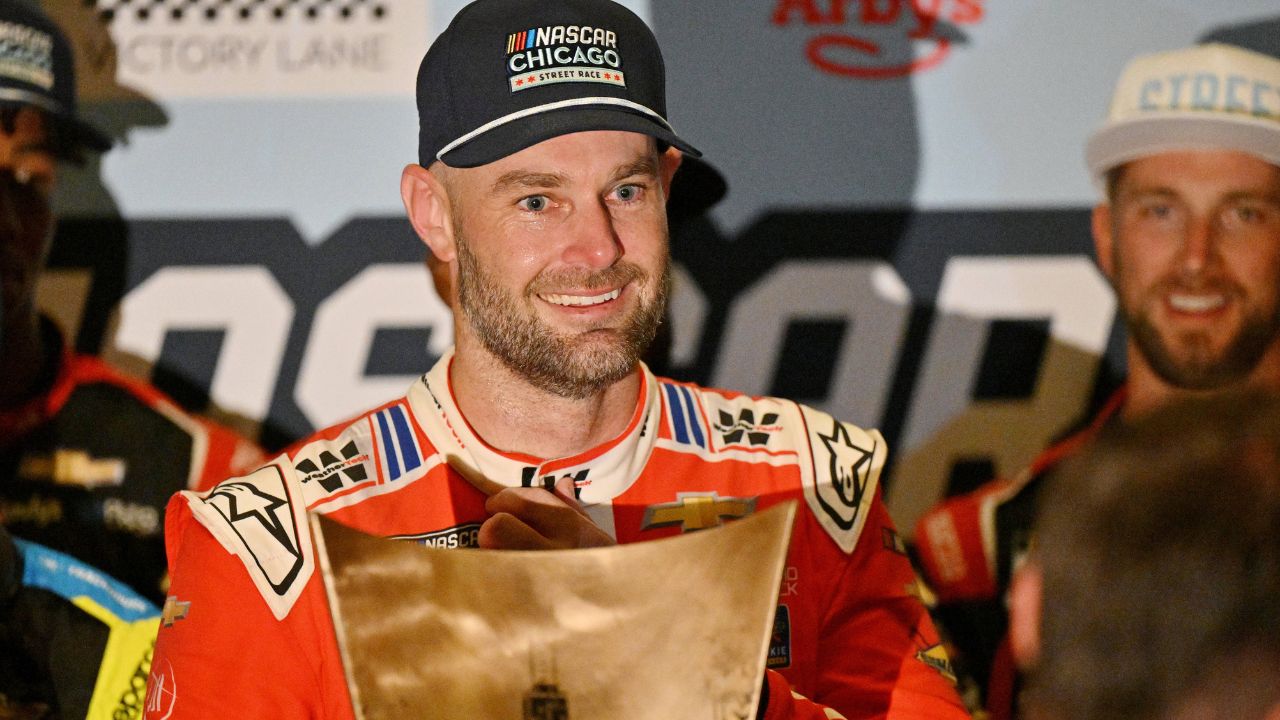 NASCAR Cup Series driver Shane van Gisbergen (88) after winning the Grant Park 165 at Chicago Street Race.