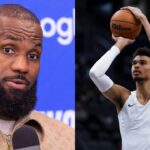 LeBron James (L), Victor Wembanyama (R)