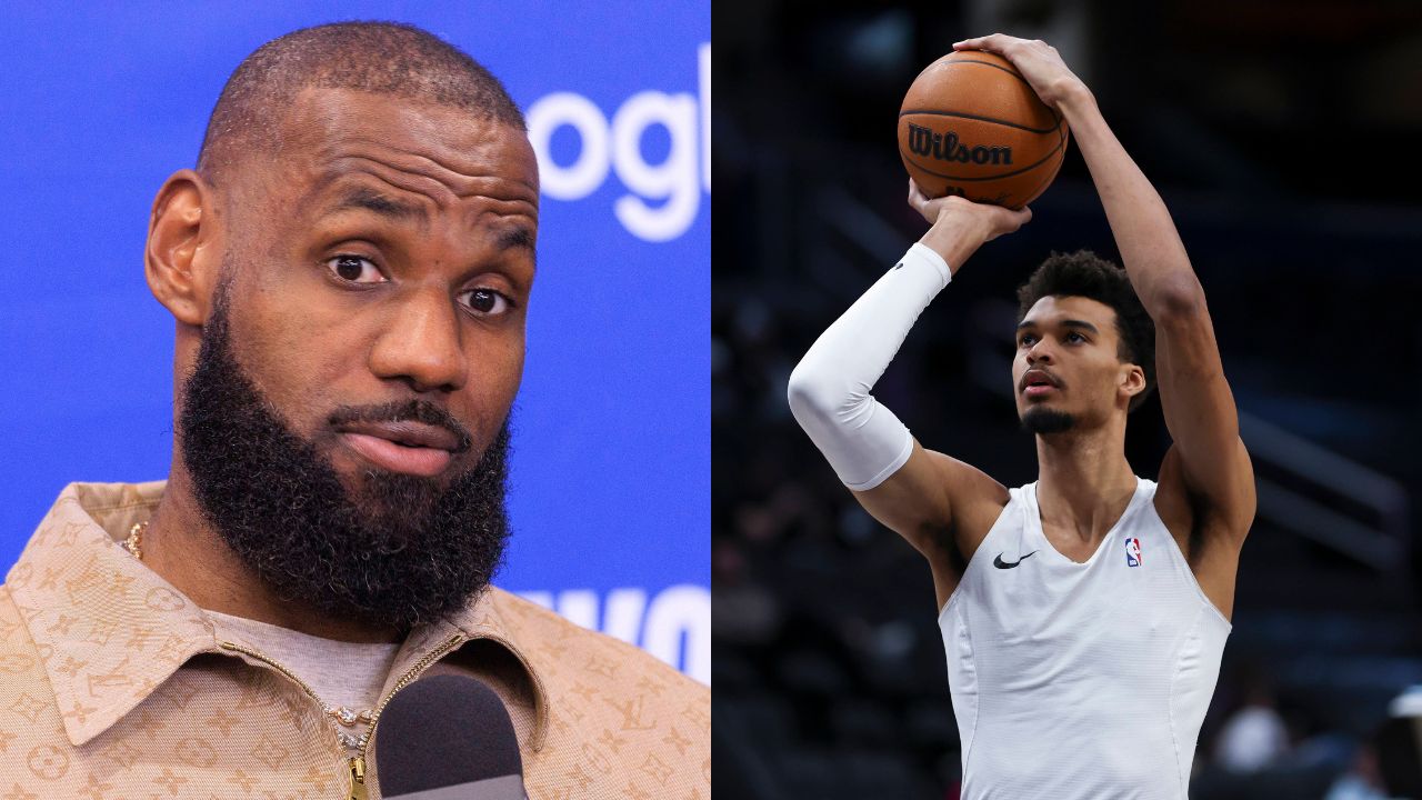 LeBron James (L), Victor Wembanyama (R)