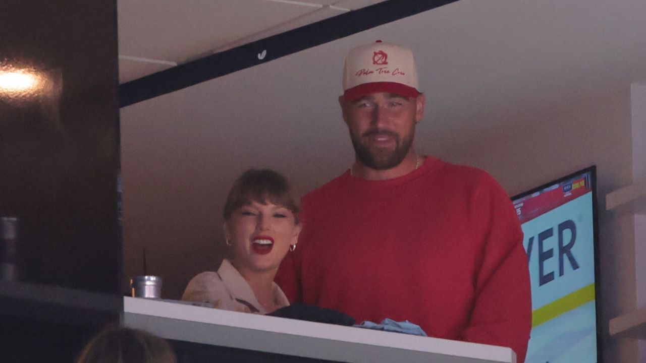 American singer-songwriter Taylor Swift and Kansas City Chiefs Travis Kelce are in attendance during the game between Edmonton Oilers and Florida Panthers in game four of the 2025 Stanley Cup Final at Amerant Bank Arena.