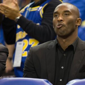 Los Angeles Lakers shooting guard Kobe Bryant (24) behind the bench against the Golden State Warriors during the third quarter at Oracle Arena. The Golden State Warriors defeated the Los Angeles Lakers 125-94.