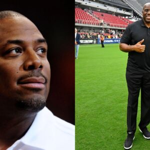 Cedric Ceballos (L), Magic Johnson (R)