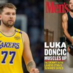 Luka Doncic prior to transformation (L) and after getting in shape (R)